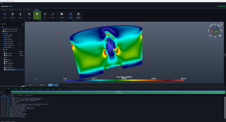 ExtrusionFlow von Mises stress
